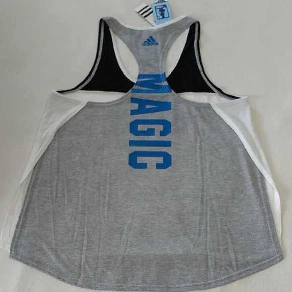 Orlando Magic NEW NBA Adidas Womens Tank Top Split Side Racerback Color Block XL - Picture 5 of 8